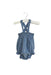 A Blue Overall Shorts from Nanos in size 3-6M for girl. (Front View)