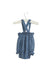 A Blue Overall Shorts from Nanos in size 3-6M for girl. (Front View)