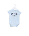 A Blue Short Sleeve Bodysuits from Seed in size 3-6M for boy. (Front View)
