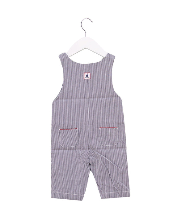 A Navy Long Overalls from Jacadi in size 0-3M for boy. (Front View)