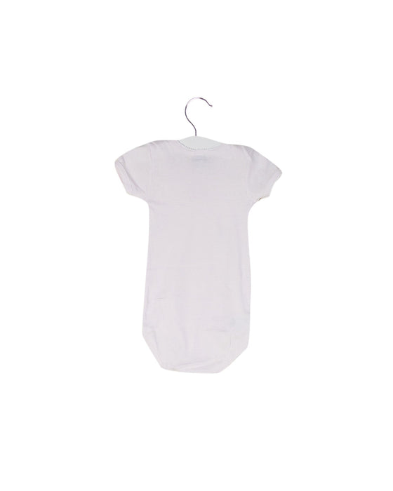 A Pink Short Sleeve Bodysuits from Petit Bateau in size 12-18M for girl. (Back View)