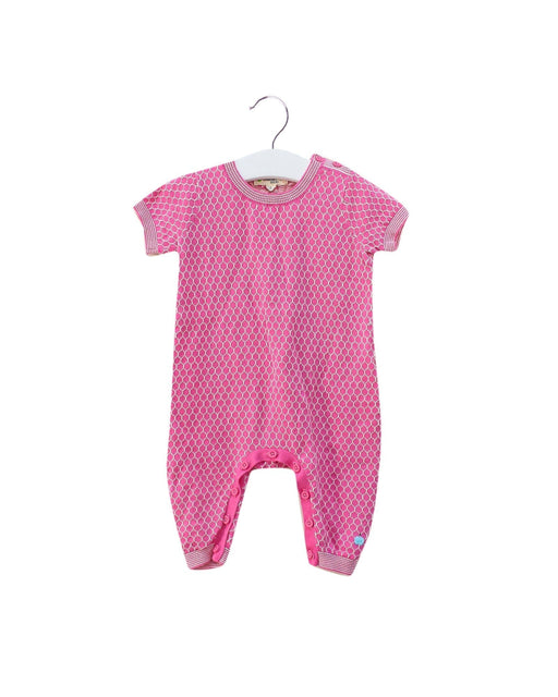 A Pink Short Sleeve Jumpsuits from The Bonnie Mob in size 3-6M for girl. (Front View)
