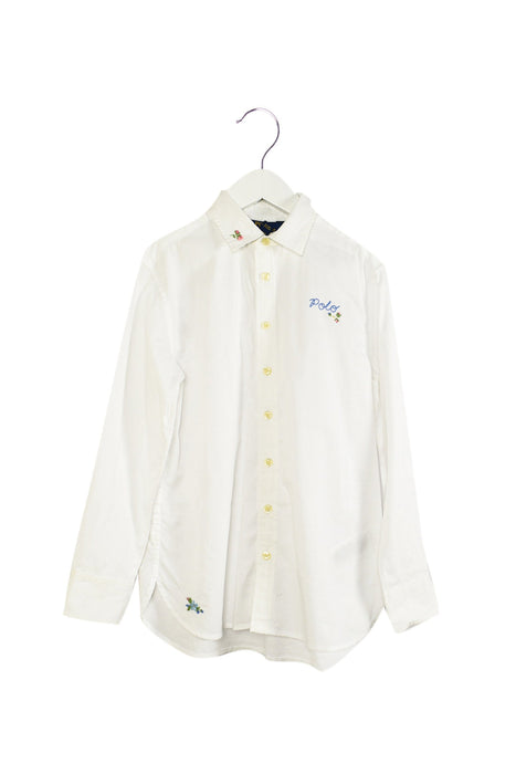 A White Shirts from Polo Ralph Lauren in size 8Y for girl. (Front View)