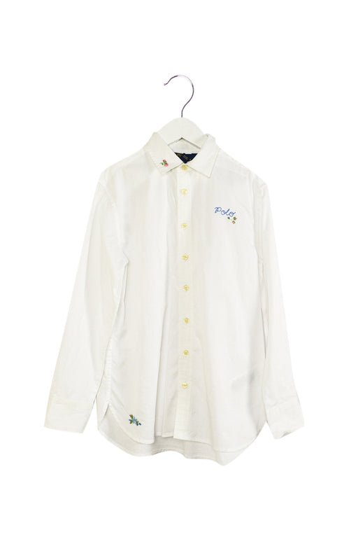 A White Shirts from Polo Ralph Lauren in size 8Y for girl. (Front View)
