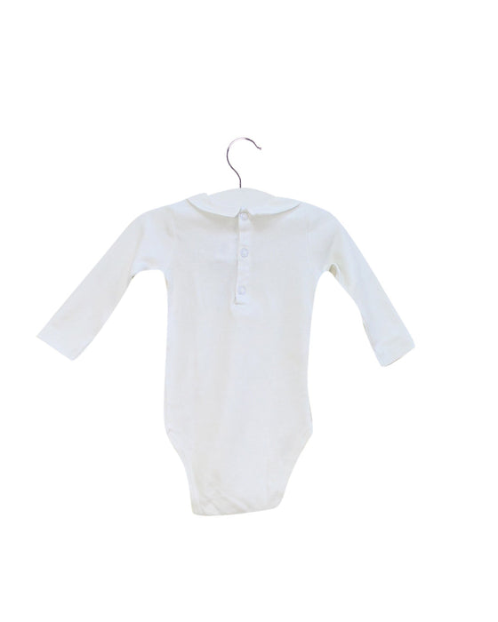 A White Long Sleeve Bodysuits from Jacadi in size 3-6M for neutral. (Back View)