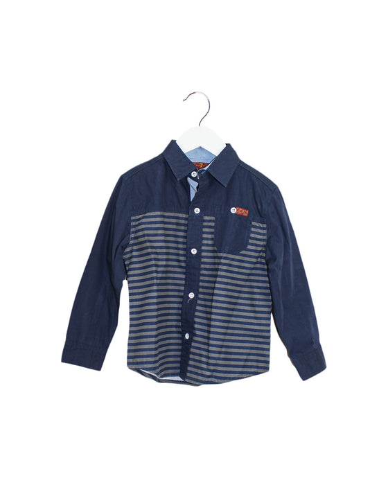 A Navy Shirts from 7 For All Mankind in size 4T for boy. (Front View)