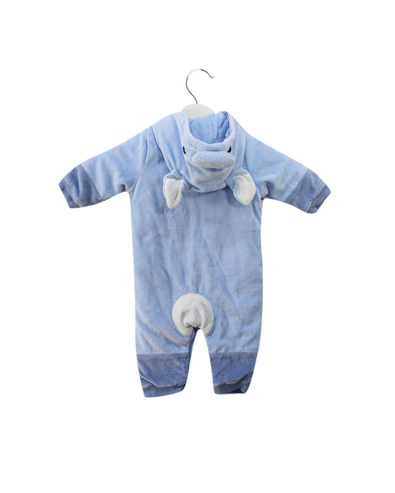 A Blue Long Sleeve Jumpsuits from Kingkow in size 0-3M for girl. (Back View)