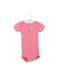 A Pink Short Sleeve Bodysuits from Petit Bateau in size 3-6M for girl. (Front View)