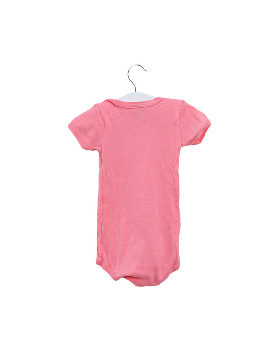 A Pink Short Sleeve Bodysuits from Petit Bateau in size 3-6M for girl. (Back View)