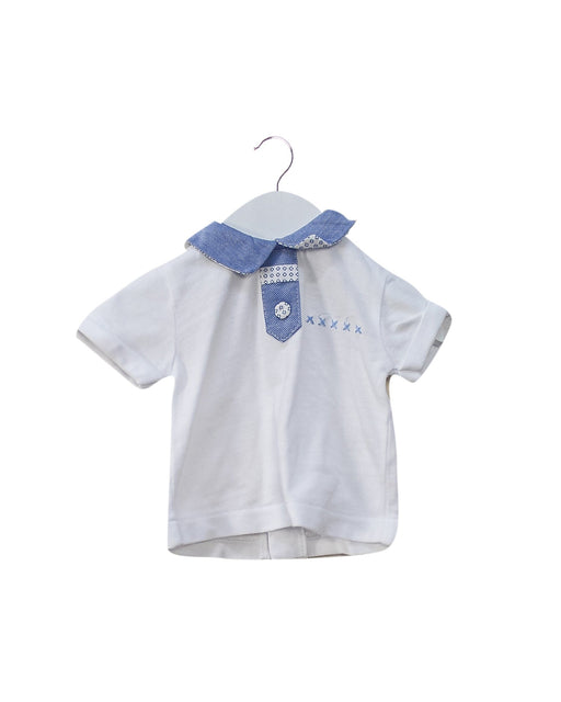 A Blue Short Sleeve Tops from Chickeeduck in size 0-3M for boy. (Front View)