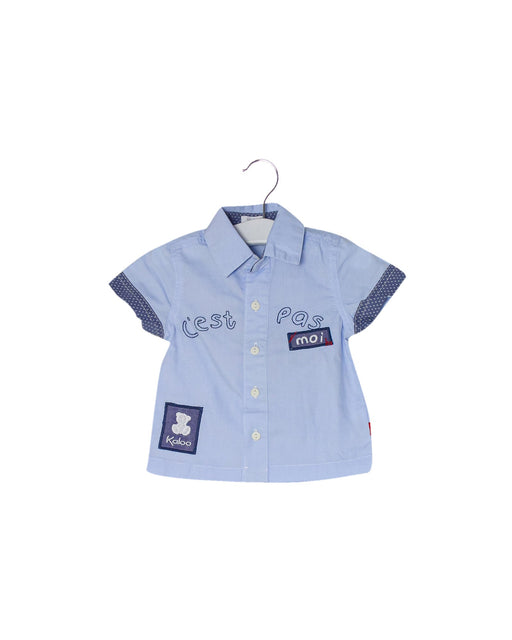 A Blue Shirts from Kaloo in size 0-3M for boy. (Front View)