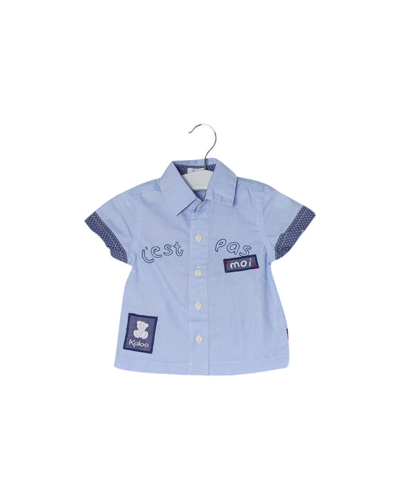 A Blue Shirts from Kaloo in size 0-3M for boy. (Front View)