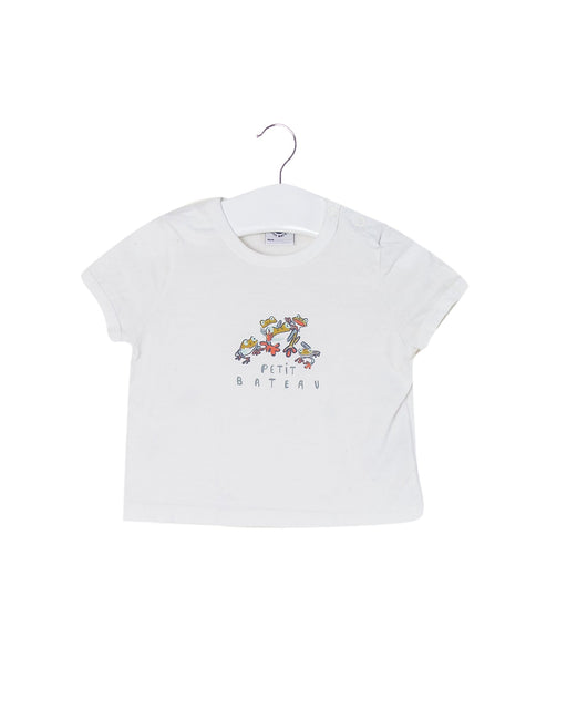A White Shirts from Petit Bateau in size 3-6M for boy. (Front View)