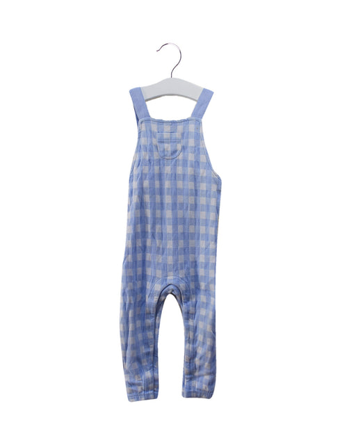 A Blue Long Overalls from Purebaby in size 12-18M for girl. (Front View)