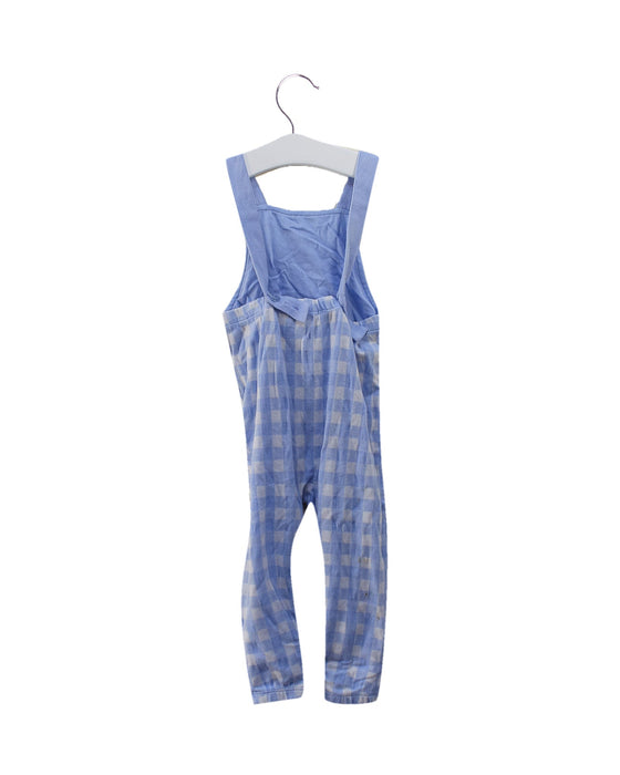 A Blue Long Overalls from Purebaby in size 12-18M for girl. (Back View)