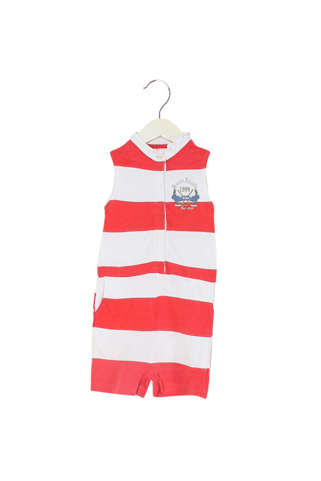 A Red Sleeveless Rompers from Gocco in size 4T for girl. (Front View)