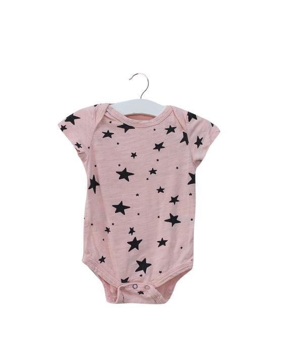 A Pink Short Sleeve Bodysuits from Little Starters in size 3-6M for girl. (Front View)