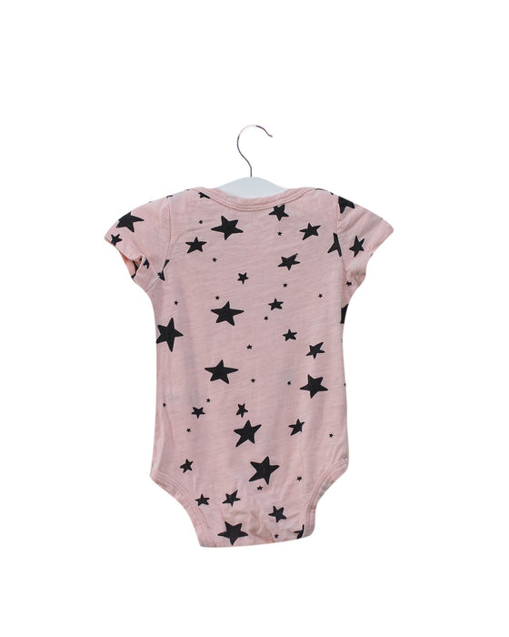 A Pink Short Sleeve Bodysuits from Little Starters in size 3-6M for girl. (Back View)