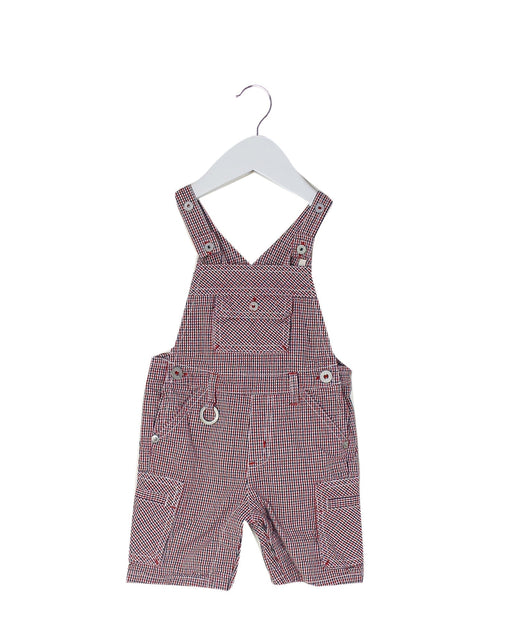 A Red Overall Shorts from Boboli in size 6-12M for boy. (Front View)