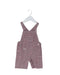 A Red Overall Shorts from Boboli in size 6-12M for boy. (Front View)
