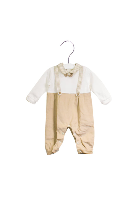 A Brown Long Sleeve Jumpsuits from Chickeeduck in size 6-12M for boy. (Front View)