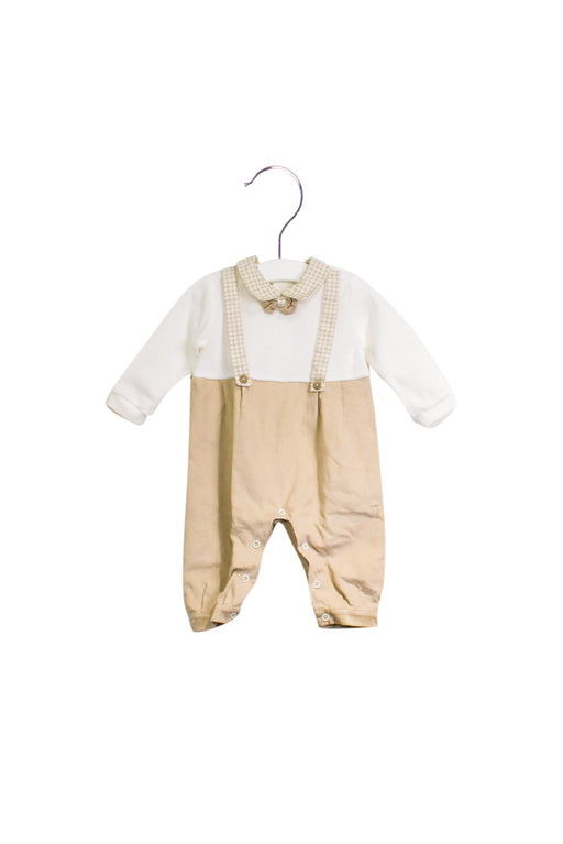 A Brown Long Sleeve Jumpsuits from Chickeeduck in size 6-12M for boy. (Front View)