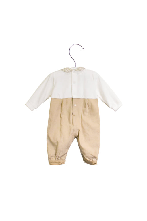 A Brown Long Sleeve Jumpsuits from Chickeeduck in size 6-12M for boy. (Front View)