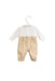 A Brown Long Sleeve Jumpsuits from Chickeeduck in size 6-12M for boy. (Front View)