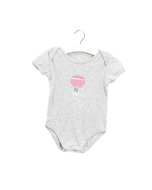 A Grey Short Sleeve Bodysuits from Bout'Chou in size 3T for girl. (Front View)