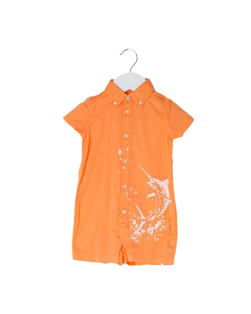 A Orange Short Sleeve Rompers from Ralph Lauren in size 3-6M for boy. (Front View)