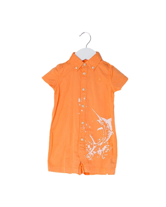 A Orange Short Sleeve Rompers from Ralph Lauren in size 3-6M for boy. (Front View)
