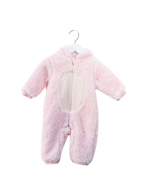 A Pink Long Sleeve Jumpsuits from Chickeeduck in size 6-12M for girl. (Front View)
