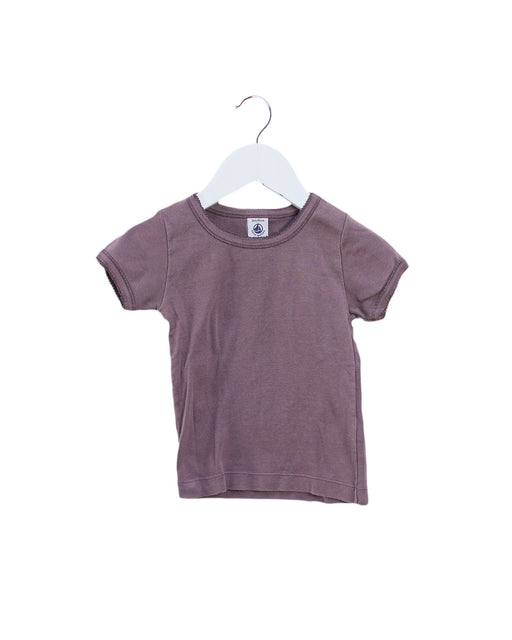 A Purple Short Sleeve T Shirts from Petit Bateau in size 2T for girl. (Front View)