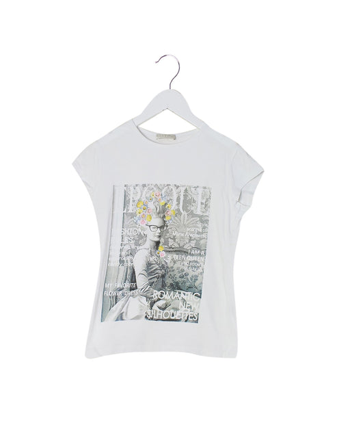 A White Short Sleeve T Shirts from Elsy in size 4T for girl. (Front View)