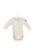 A White Long Sleeve Bodysuits from Polarn O. Pyret in size 3-6M for girl. (Front View)