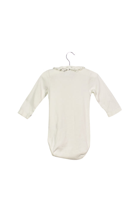 A White Long Sleeve Bodysuits from Polarn O. Pyret in size 3-6M for girl. (Back View)