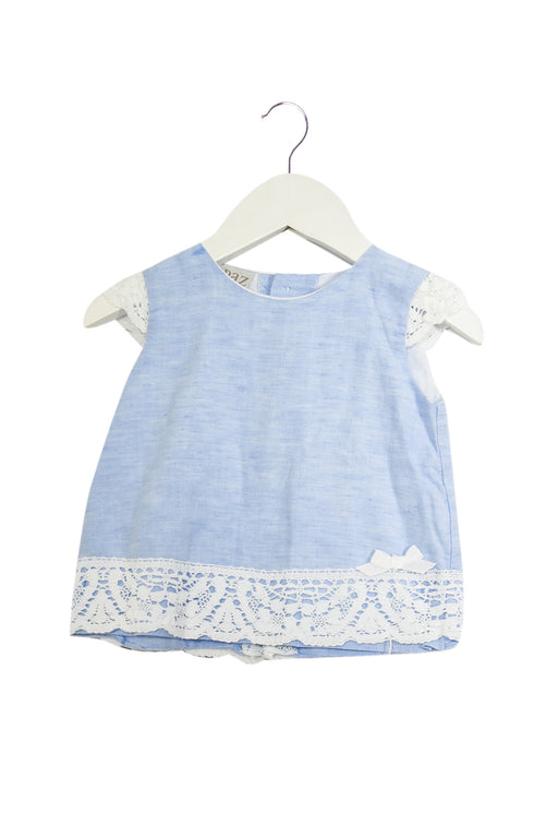 A Blue Short Sleeve Tops from Paz Rodriguez in size 6-12M for girl. (Front View)