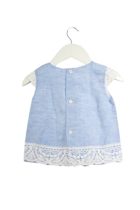 A Blue Short Sleeve Tops from Paz Rodriguez in size 6-12M for girl. (Back View)