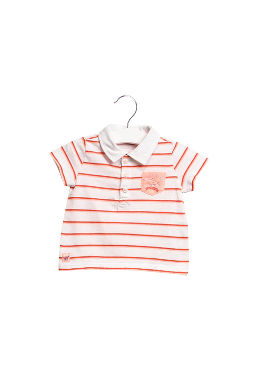 A White Short Sleeve Polos from Sergent Major in size 3-6M for girl. (Front View)
