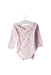 A Pink Long Sleeve Bodysuits from Petit Bateau in size 3-6M for girl. (Front View)