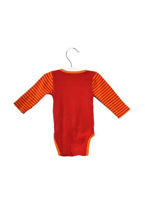 A Red Long Sleeve Bodysuits from DPAM in size 3-6M for girl. (Back View)