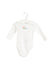 A White Long Sleeve Bodysuits from Cyrillus in size 0-3M for girl. (Front View)