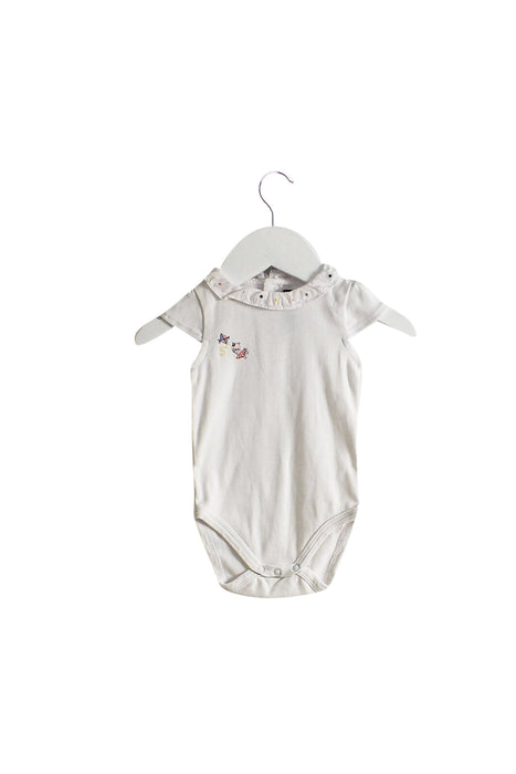 A White Short Sleeve Bodysuits from Sergent Major in size 0-3M for girl. (Front View)
