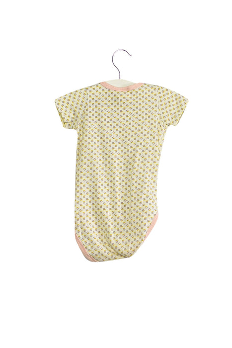 A Blue Short Sleeve Bodysuits from Seed in size 3-6M for girl. (Back View)