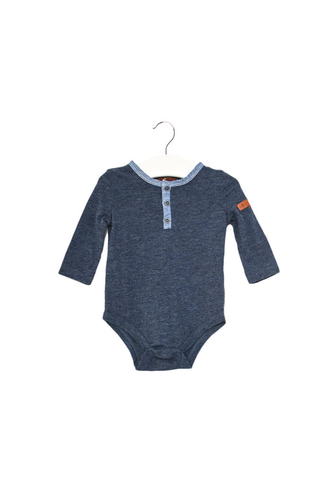 A Navy Long Sleeve Bodysuits from 7 For All Mankind in size 3-6M for boy. (Front View)