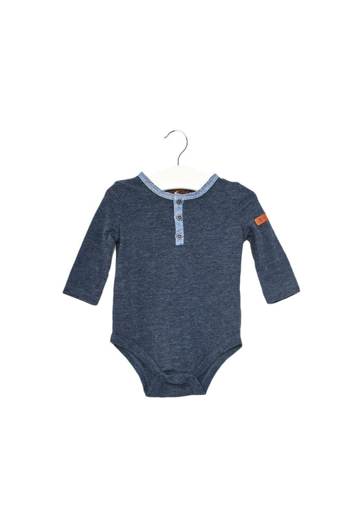 A Navy Long Sleeve Bodysuits from 7 For All Mankind in size 3-6M for boy. (Front View)