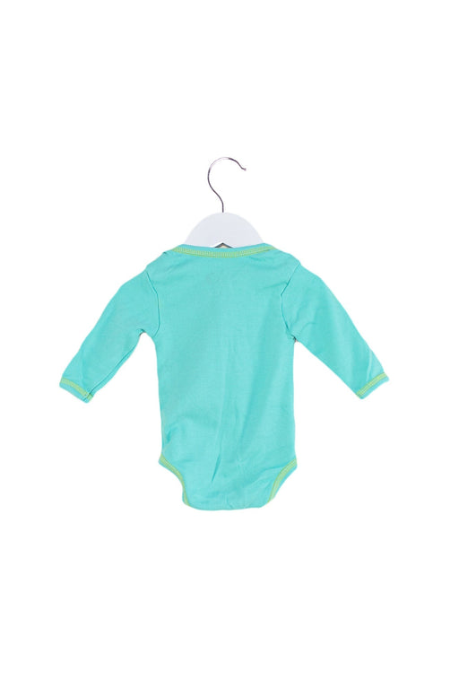 A Green Long Sleeve Bodysuits from Baby Hero in size 0-3M for girl. (Front View)
