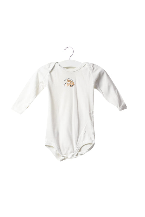 A White Long Sleeve Bodysuits from Petit Bateau in size 3-6M for neutral. (Front View)