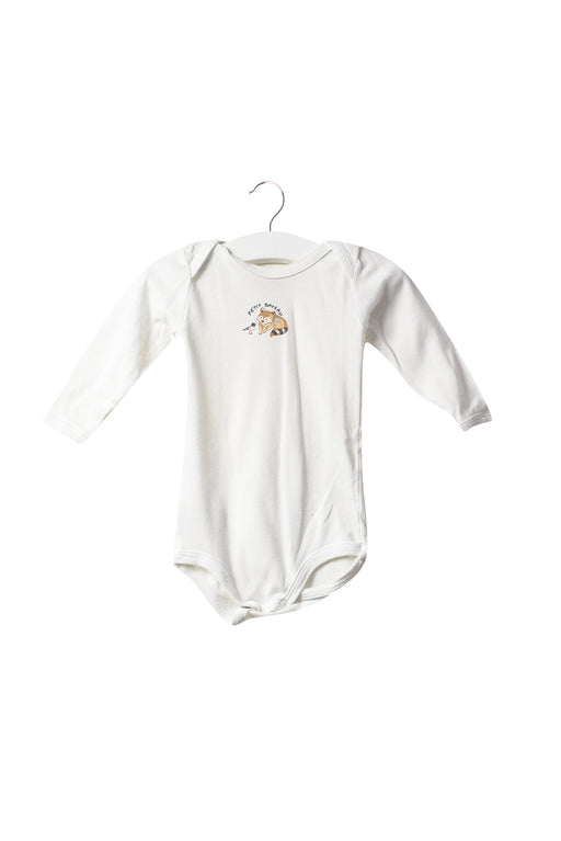 A White Long Sleeve Bodysuits from Petit Bateau in size 3-6M for neutral. (Front View)