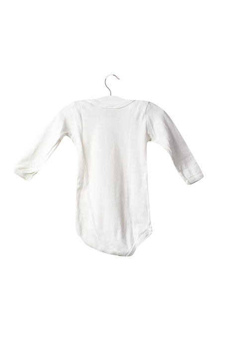 A White Long Sleeve Bodysuits from Petit Bateau in size 3-6M for neutral. (Back View)